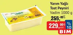VADİM YARIM YAĞLI TOST PEYNİRİ 1000 G fiyat ve kampanya bilgisi
